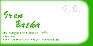 iren batka business card